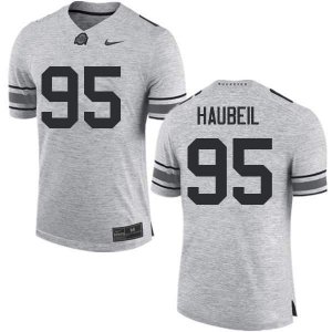 Men's Ohio State Buckeyes #95 Blake Haubeil Gray Nike NCAA College Football Jersey New Release WED7444MW